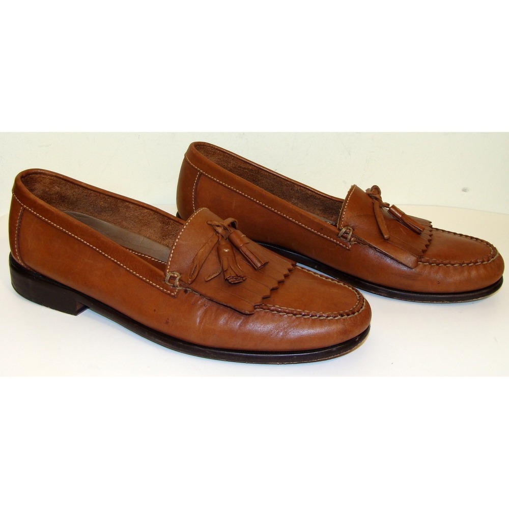 BOSTONIAN MENS TAN LEATHER TASSLE LOAFERS SIZE 10.5M  C124 - Picture 6 of 9